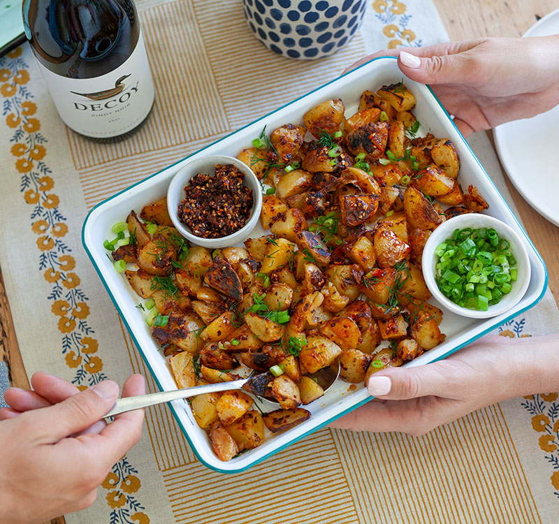 Chili Crisp Potatoes with Fresh Herbs