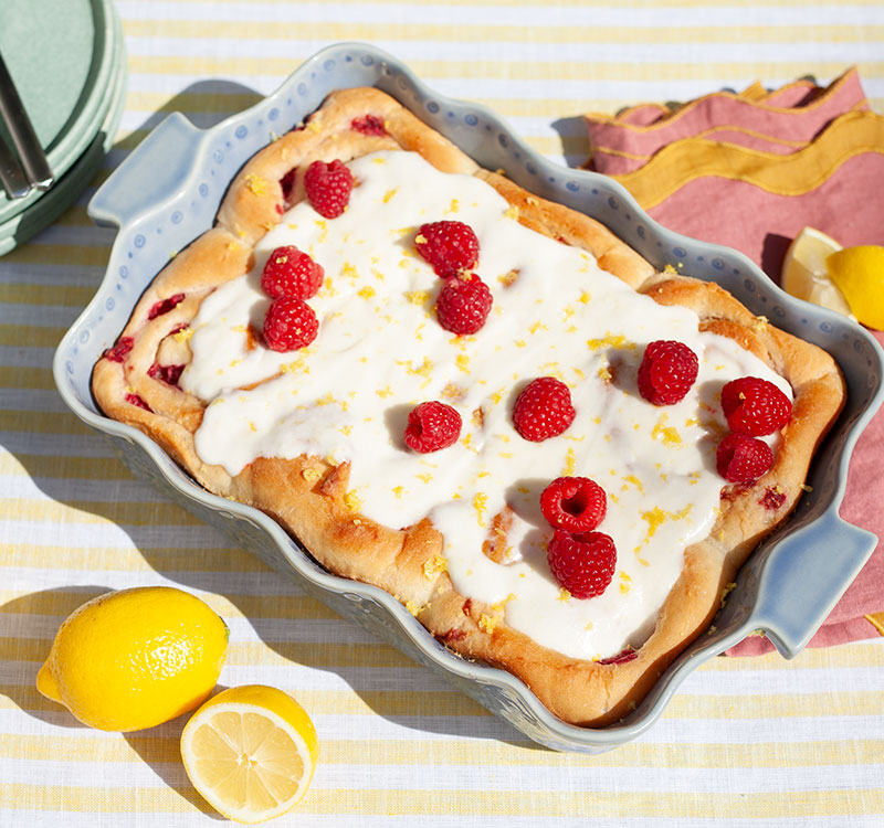 Raspberry Rolls with Lemon Buttercream