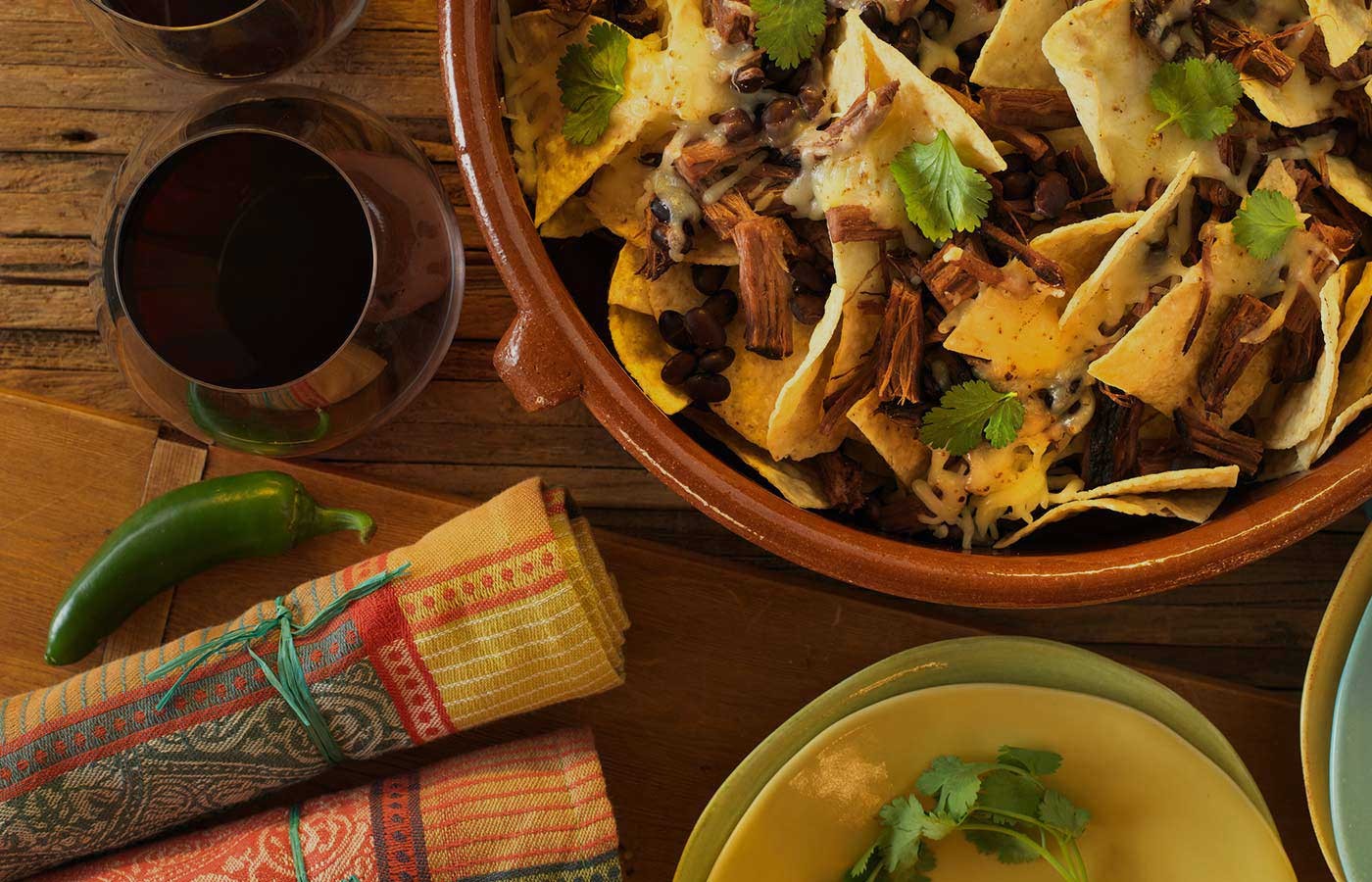 Brisket and Black Bean Nachos