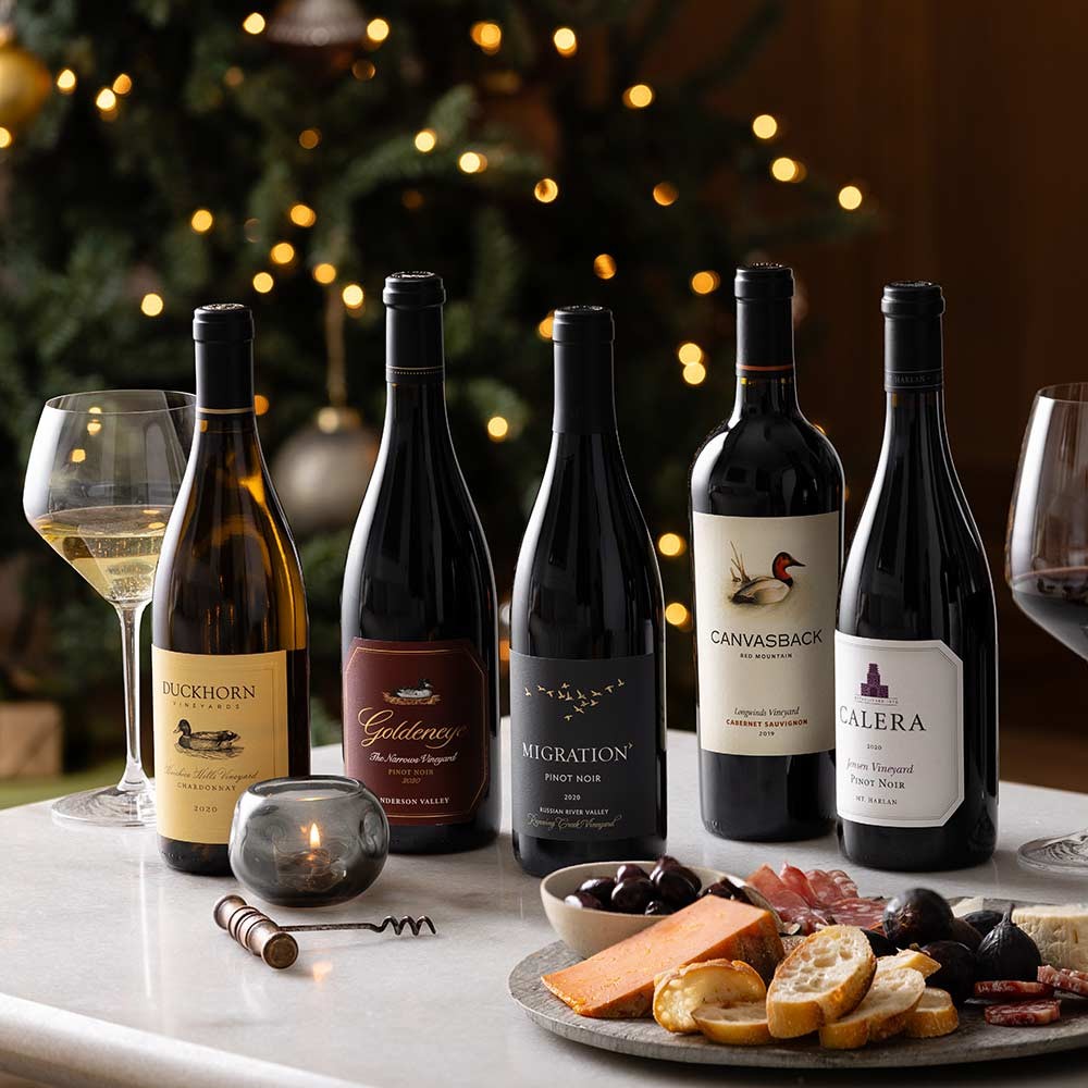 The Duckhorn Portfolio wines and cheese board