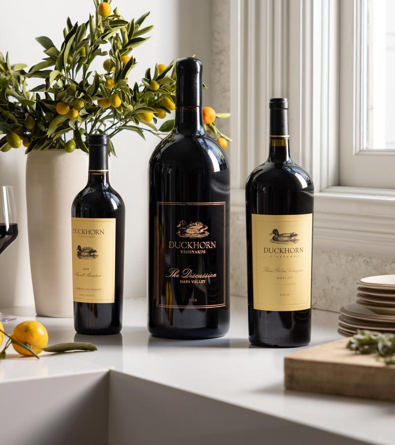 Three Large format bottles of Duckhorn Portfolio wines 