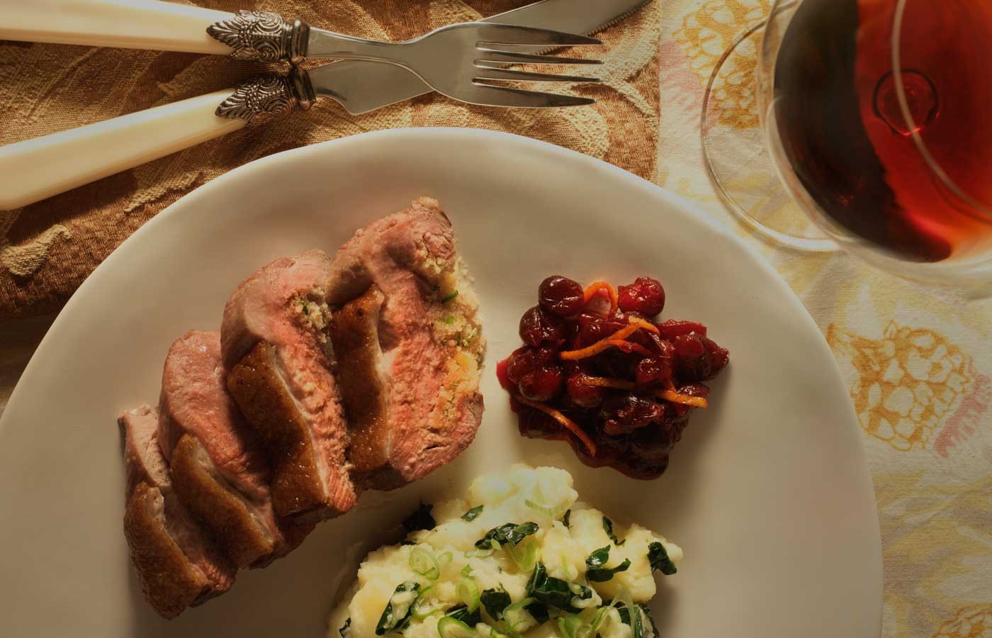 Stuffed Duck Breast with Lemon Parmesan Stuffing