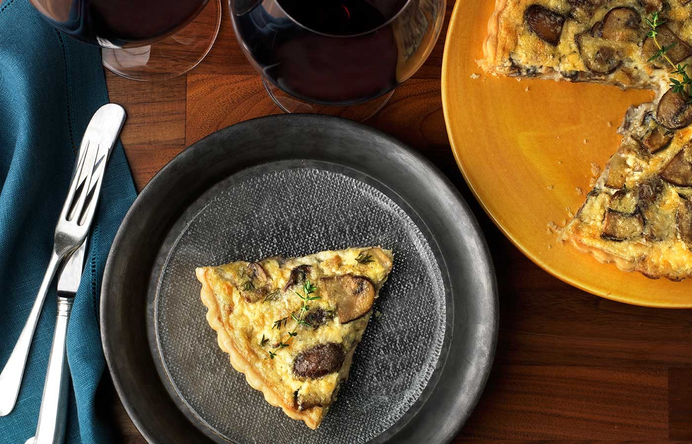 Mushroom Tartlet with Cornmeal Crust