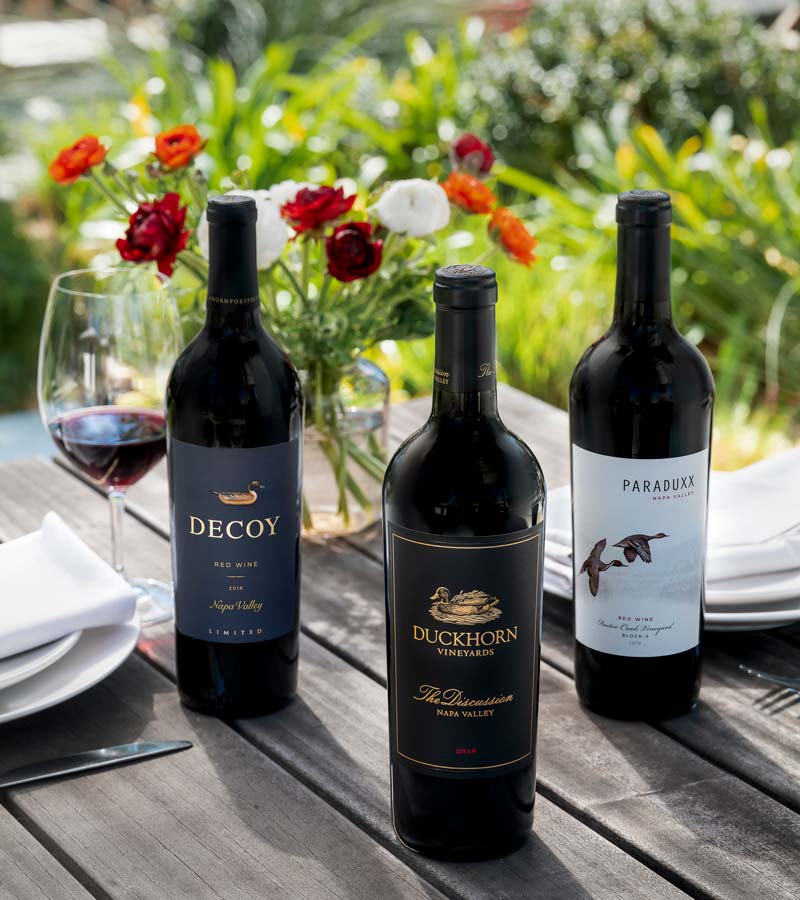Duckhorn Portfolio red blend wines outside