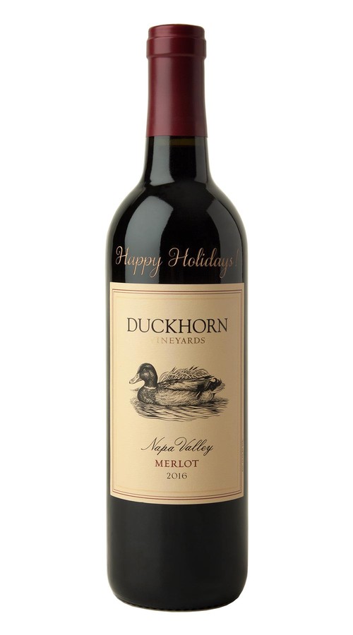 2016 Duckhorn Vineyards Napa Valley Merlot (Happy Holidays Etched)