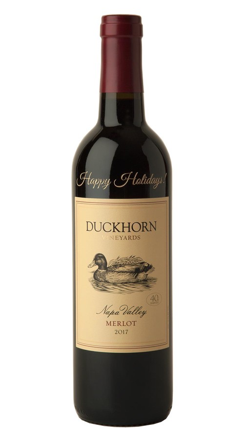 2017 Duckhorn Vineyards Napa Valley Merlot (Happy Holidays Etched)