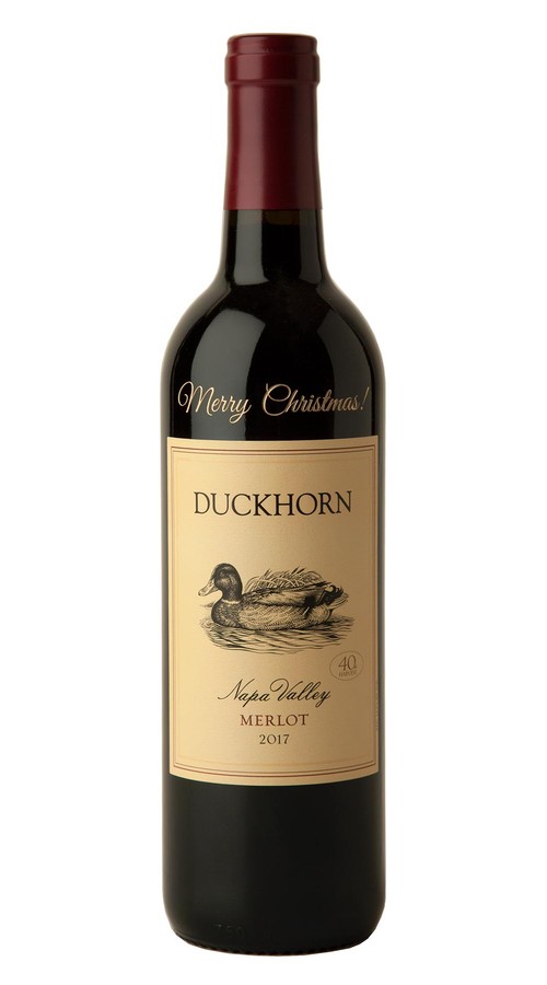 2017 Duckhorn Vineyards Napa Valley Merlot (Merry Christmas Etched)
