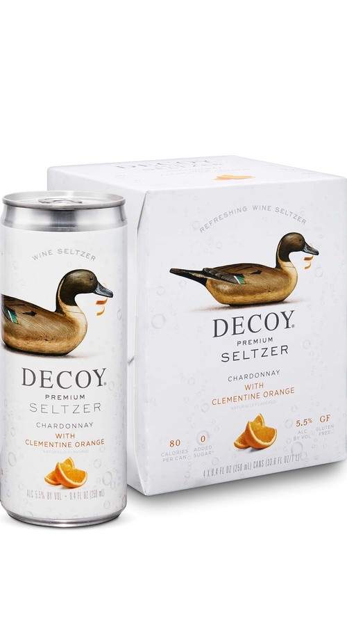 Decoy Premium Seltzer Chardonnay with Clementine Orange