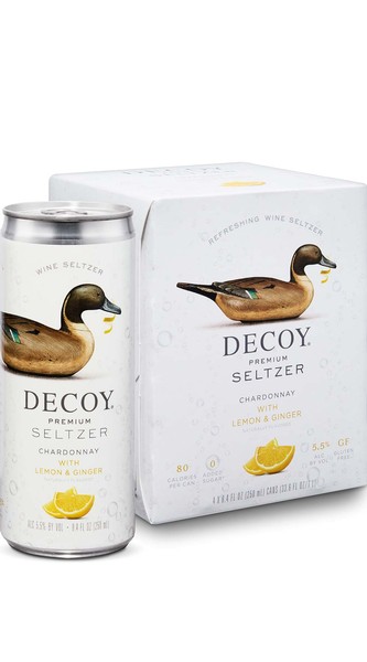 Decoy Premium Seltzer Chardonnay with Lemon & Ginger