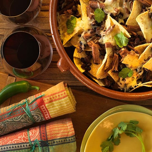 Brisket and Black Bean Nachos