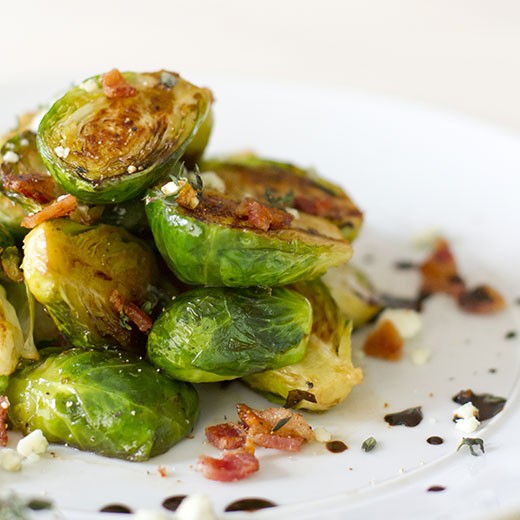 Brussel Sprouts with Pancetta and Vinaigrette