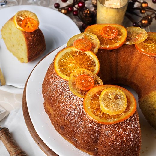 Citrus Laced Olive Oil Polenta Cake