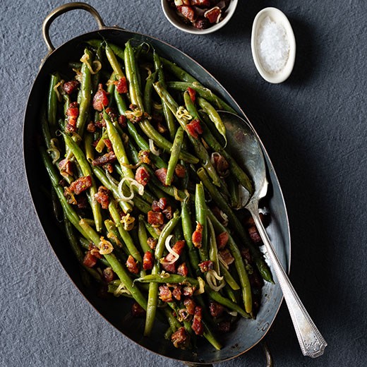 Green Beans with Pancetta and Shallot Vinaigrette