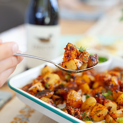 Chili Crisp Breakfast Potatoes with Fresh Herbs