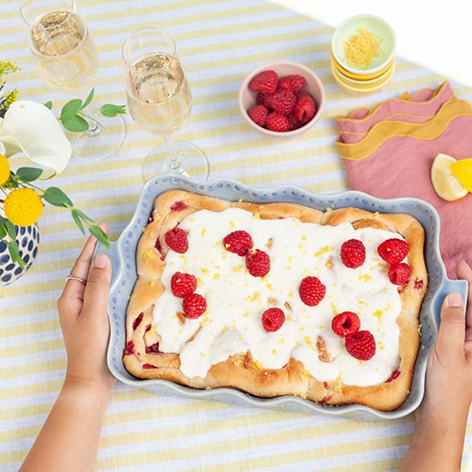 Raspberry Rolls with Lemon Buttercream