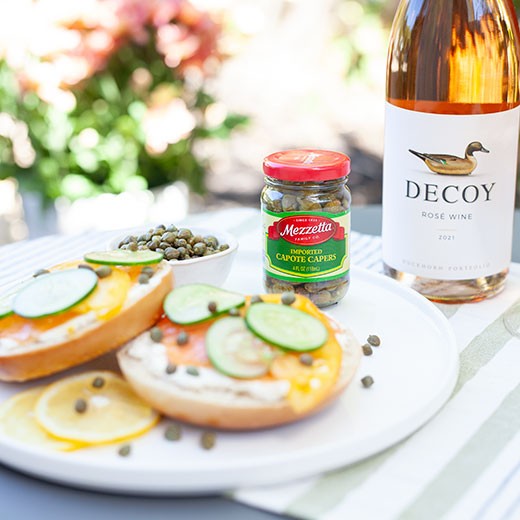 Smoked Salmon Bagel with Charred Scallion Cream Cheese
