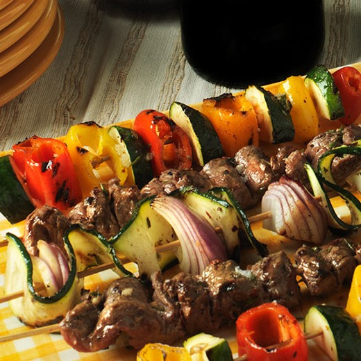 Beef and Vegetable Skewers